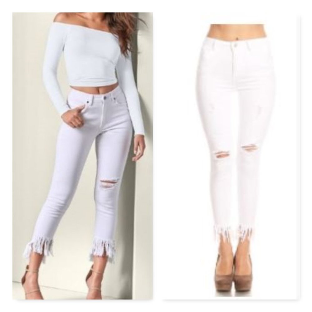 I & M Amelie Frayed Fringe Jeans